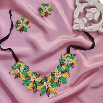 Haldi beaded Choker