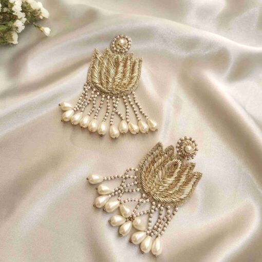 Lotus Dabka Earrings