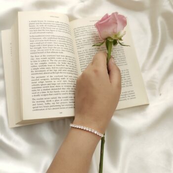 Gold plated stone bracelet