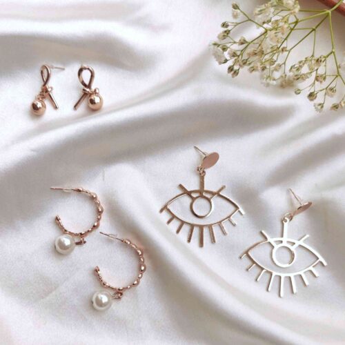 Evil eye earrings for women
