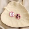 Beaded Pink Studs