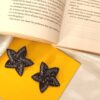 Star Beaded Black Party Studs