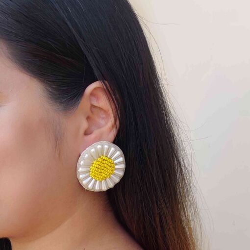 Sunflower daisy earrings