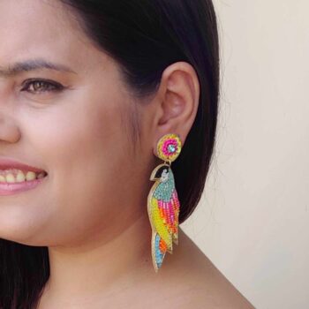 Parrot Beaded Earrings