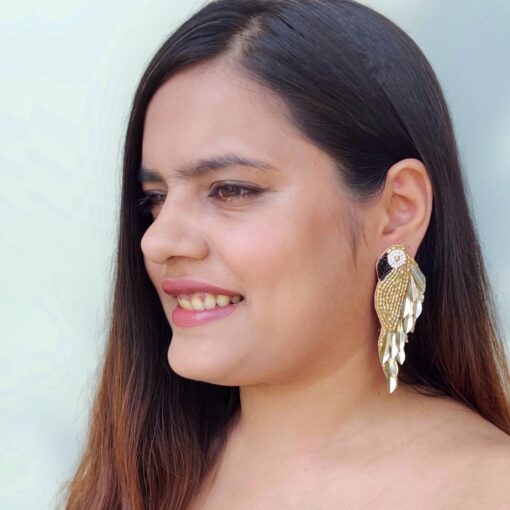 Parrot Beaded Handmade Earrings