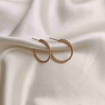Metallic hoops and studs