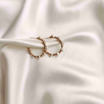 Metallic hoops and studs