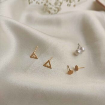 Metallic hoops and studs